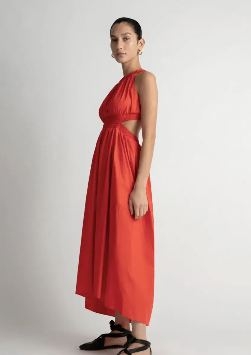 Camilla and Marc Pollina Midi Dress Red Size 10 - Image 3