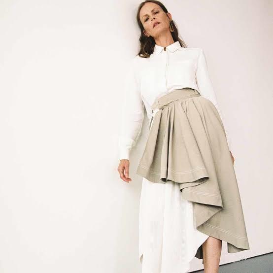 Aje Consonance Skirt White/Brown Size 4 - Image 6