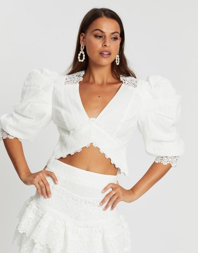 Mossman Havana Nights Top White Size 6 - Image 1
