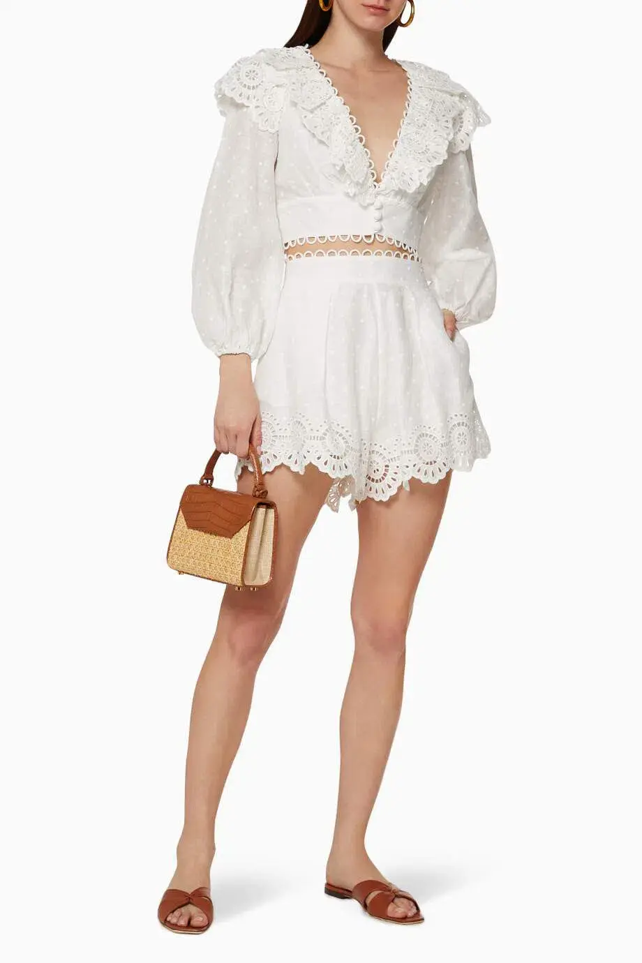 Zimmerman Bellitude Scallop Top White Size 8 - Image 1