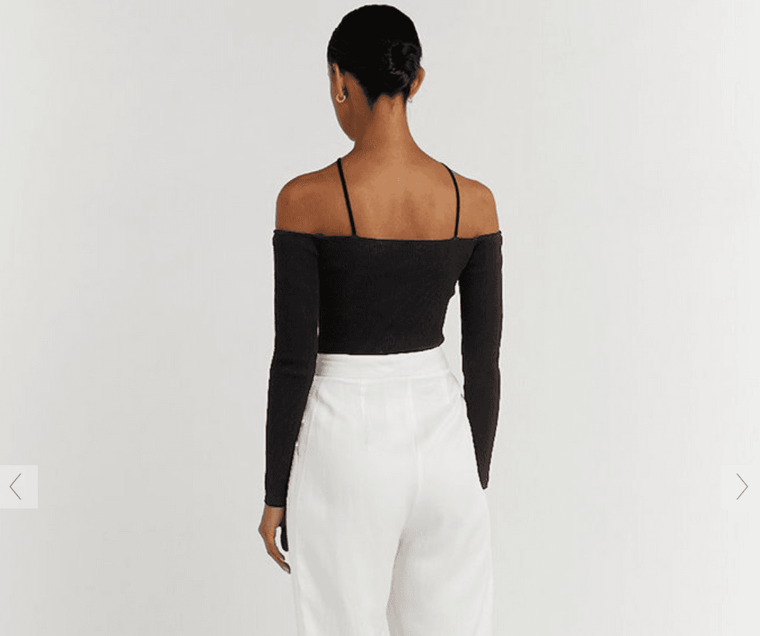 Dissh Gianna Rid Knit Top Black Size 10 for rent on The Volte - main image