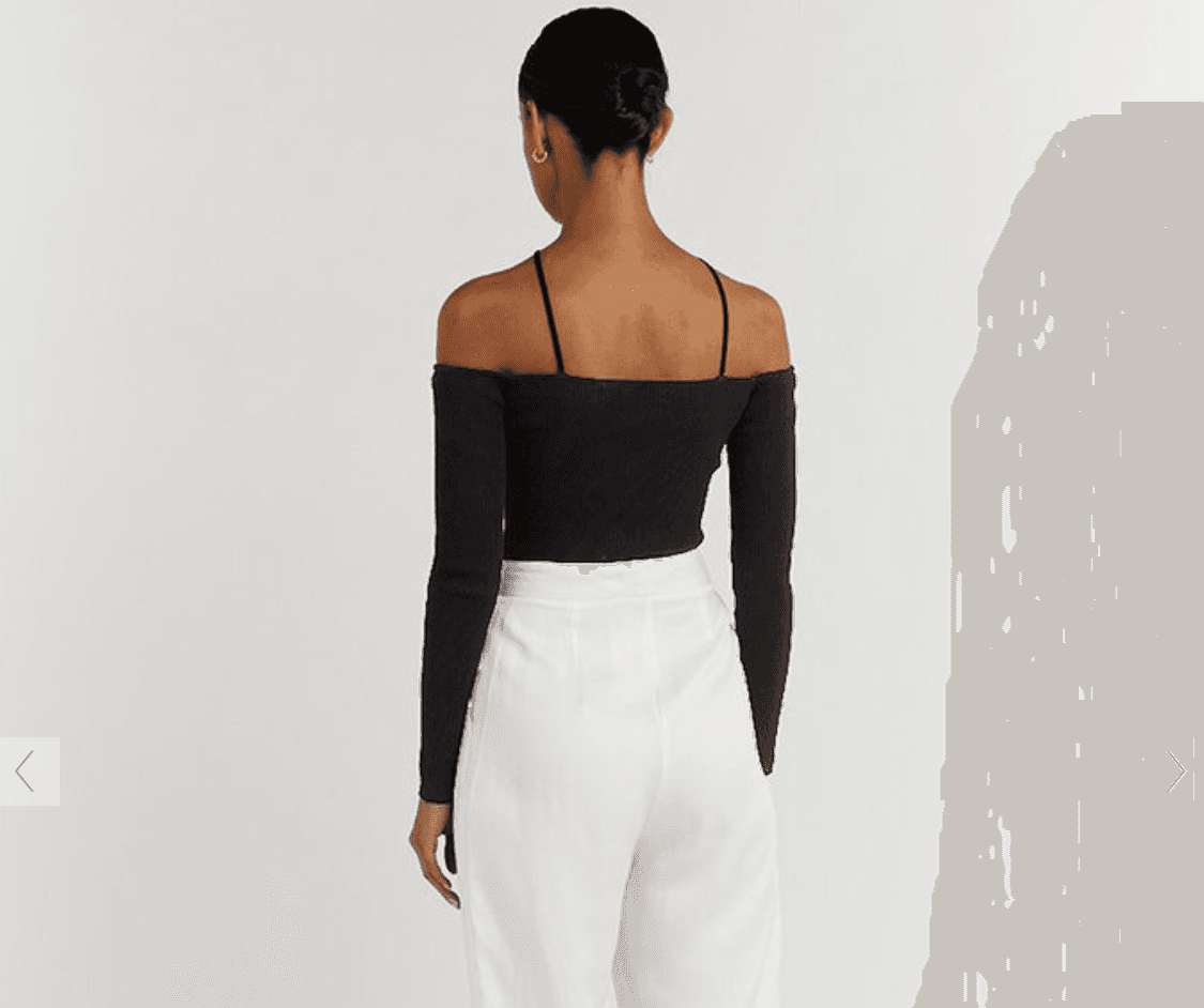 Dissh Gianna Rid Knit Top Black Size 10 - Image 2