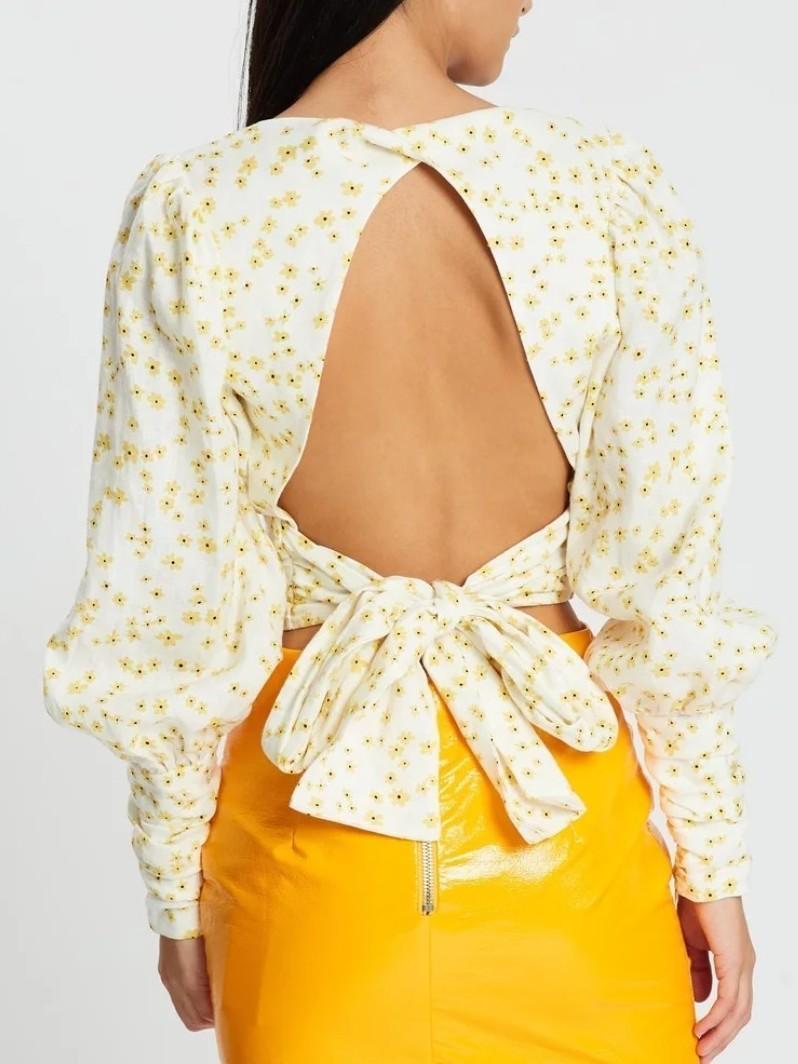 Bec and Bridge Wild Daisy LS Top Yellow Size 12 - Image 4