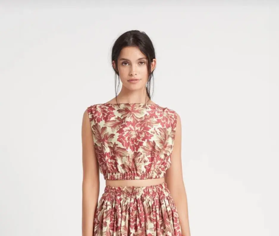 Sir The Label Valetta Top Red Floral Print Size 0 | AU 6 for rent on The Volte - main image