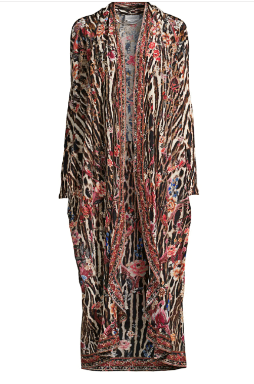 Camilla Long Casual Jacket Print Size 14 - Image 4
