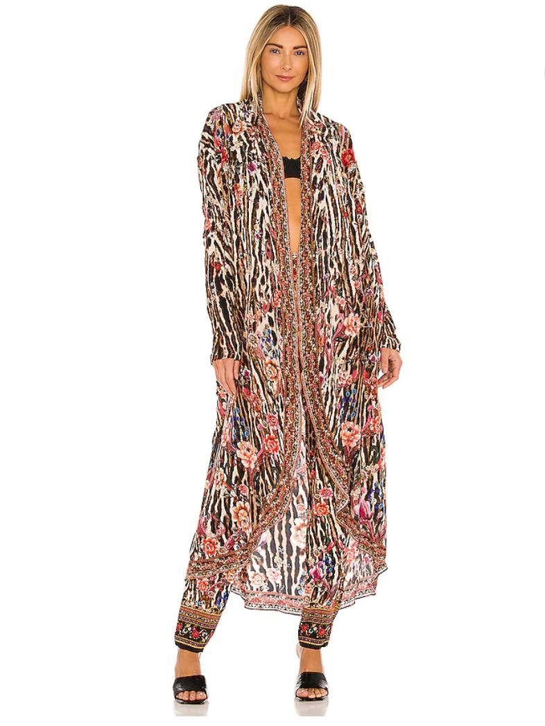 Camilla Long Casual Jacket Print Size 14 - Image 1