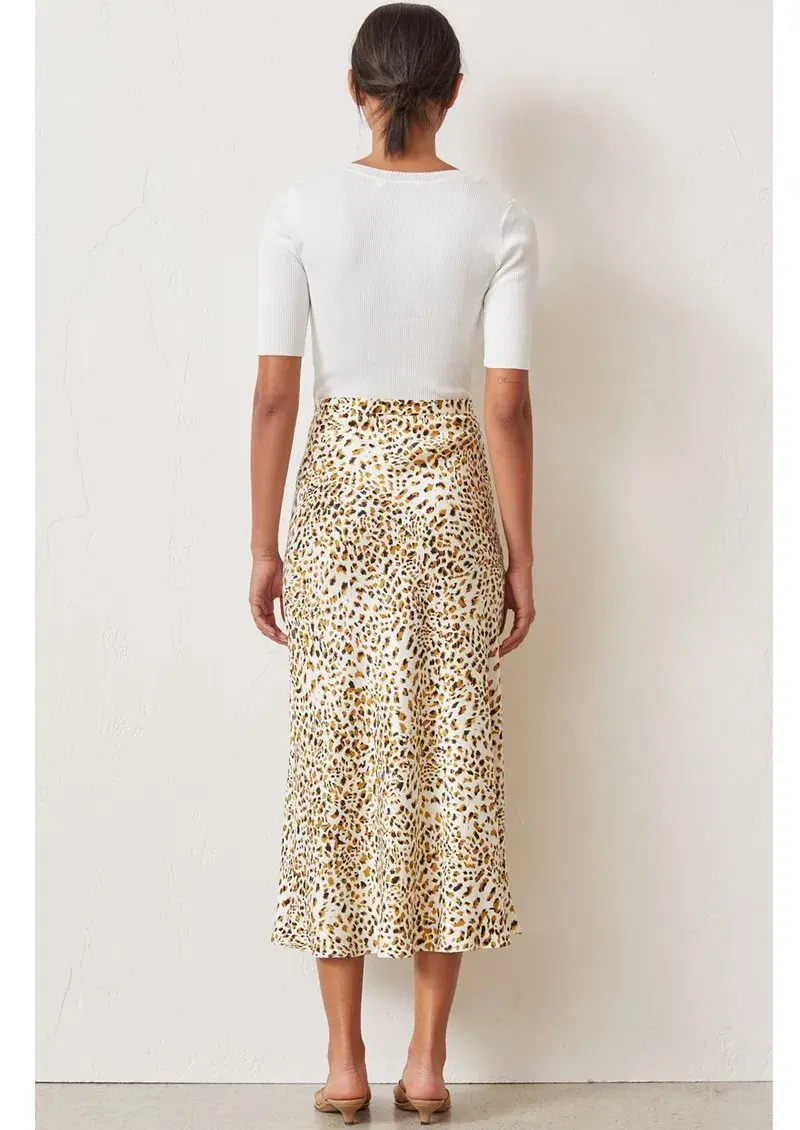 Bec & Bridge Catalonia Midi Skirt Leopard Print Size 10 - Image 2