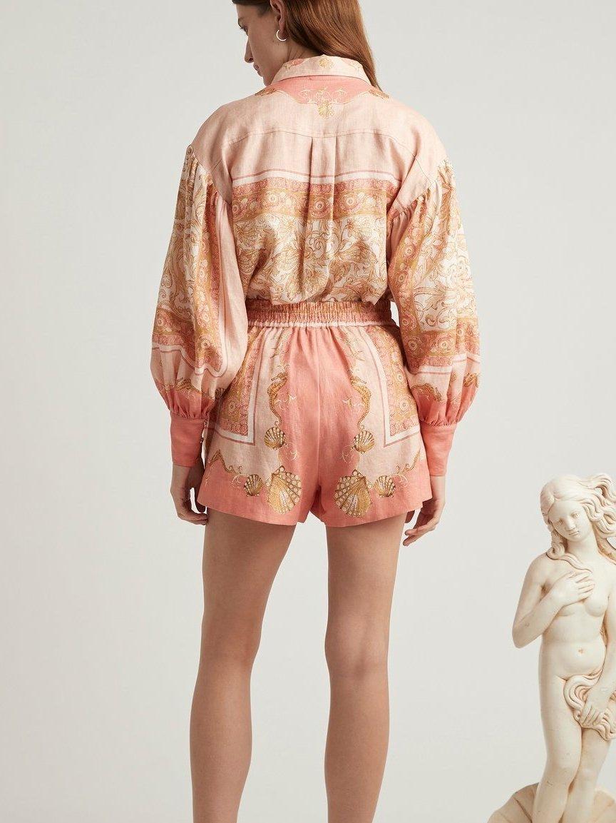 Alemais Ursula Shirt and Shorts Set Print Size 8 - Image 4