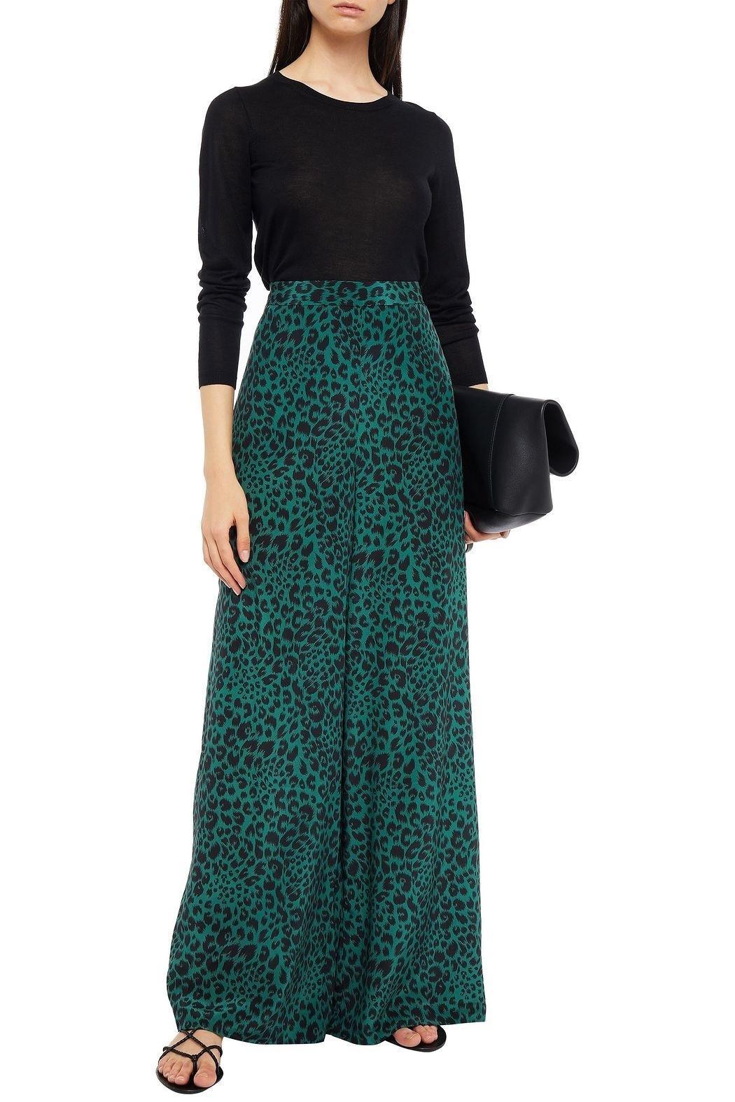 Zimmerman Silk Wide Leg Pant Green Size 0 / AU 8 - Image 1