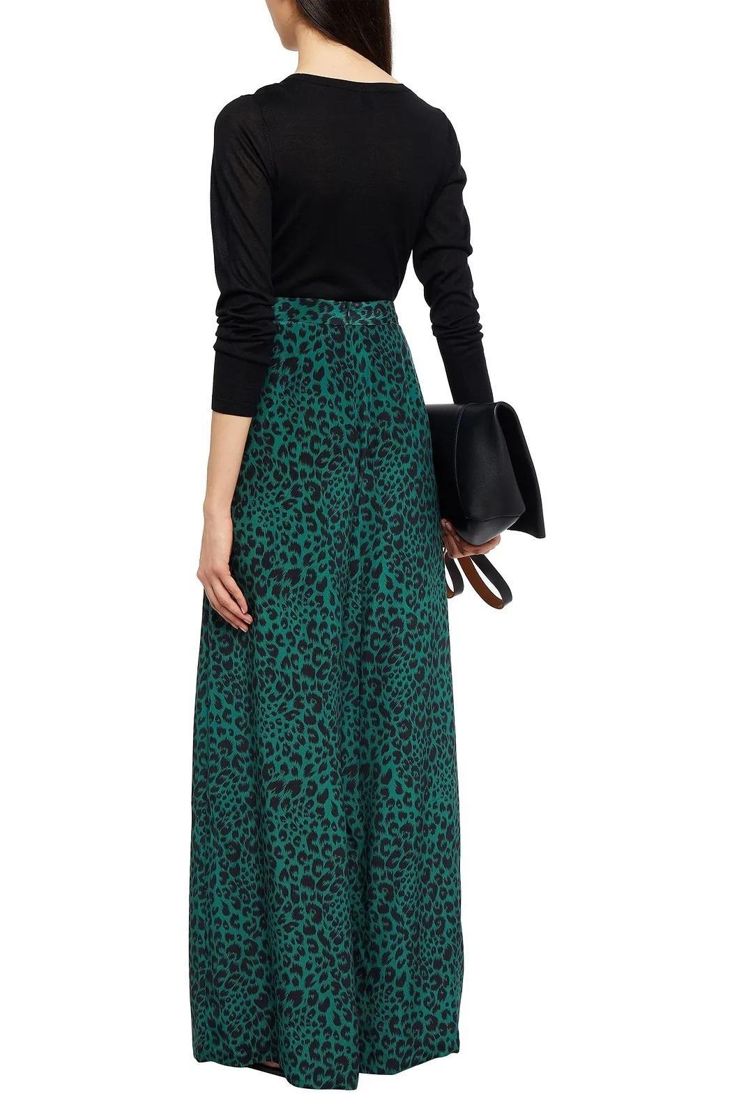 Zimmerman Silk Wide Leg Pant Green Size 0 / AU 8 - Image 2