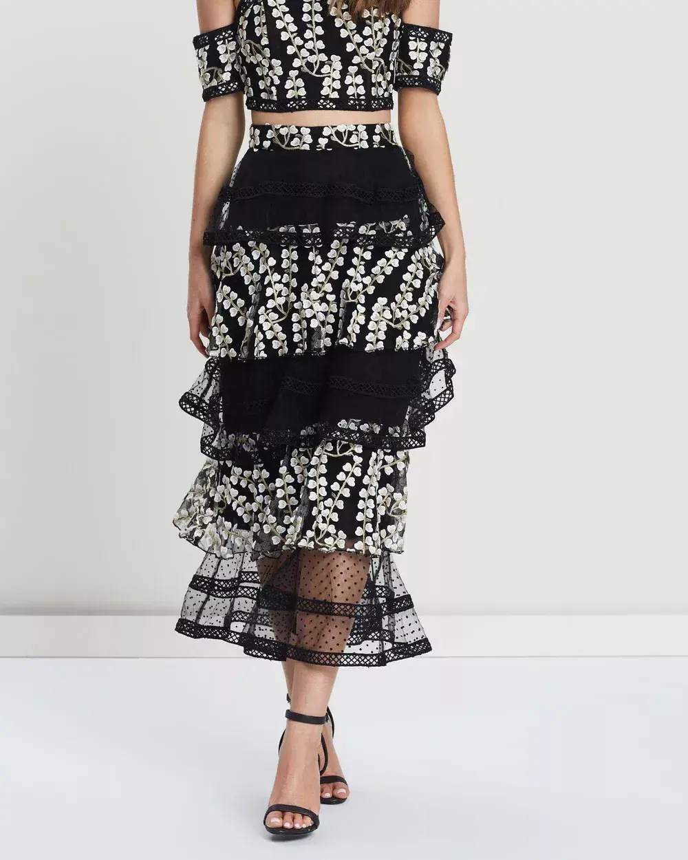 Mossman Night Blossom Skirt Print Size 8 - Image 1