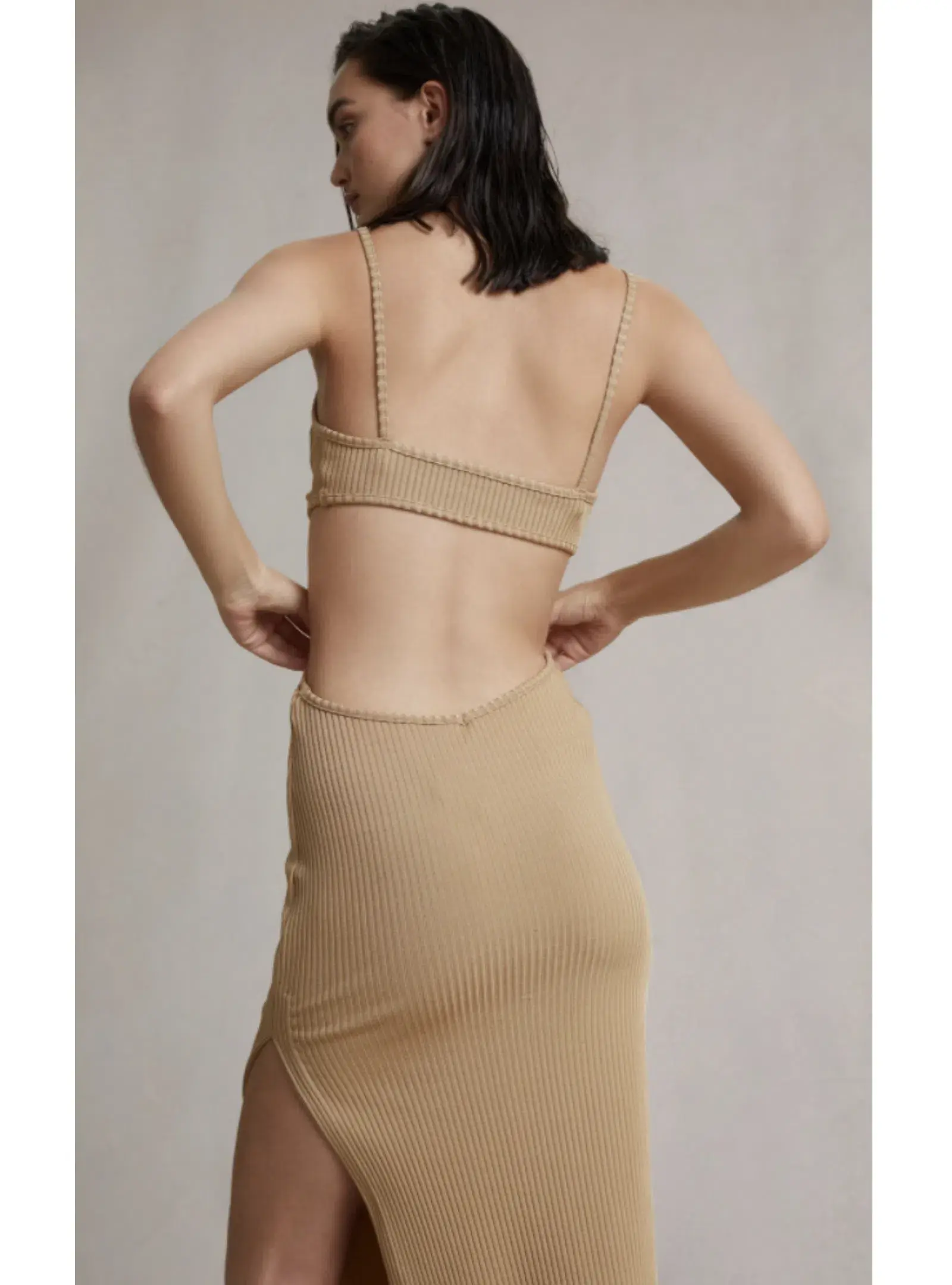 Bec & Bridge Selene V Maxi Dress Camel Size AU 6 - Image 2