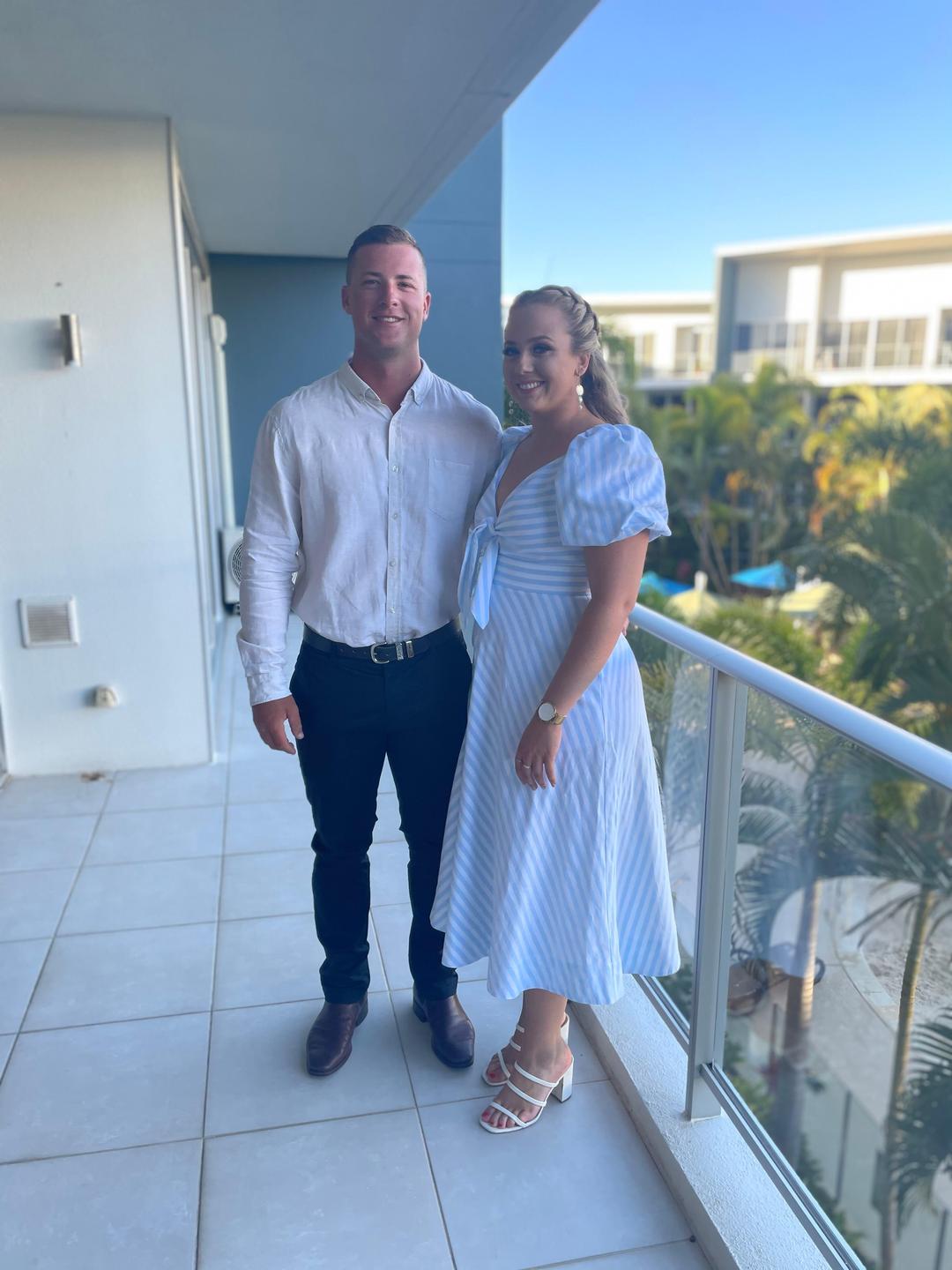 Blue/white Shieke dress   for rent on The Volte - main image