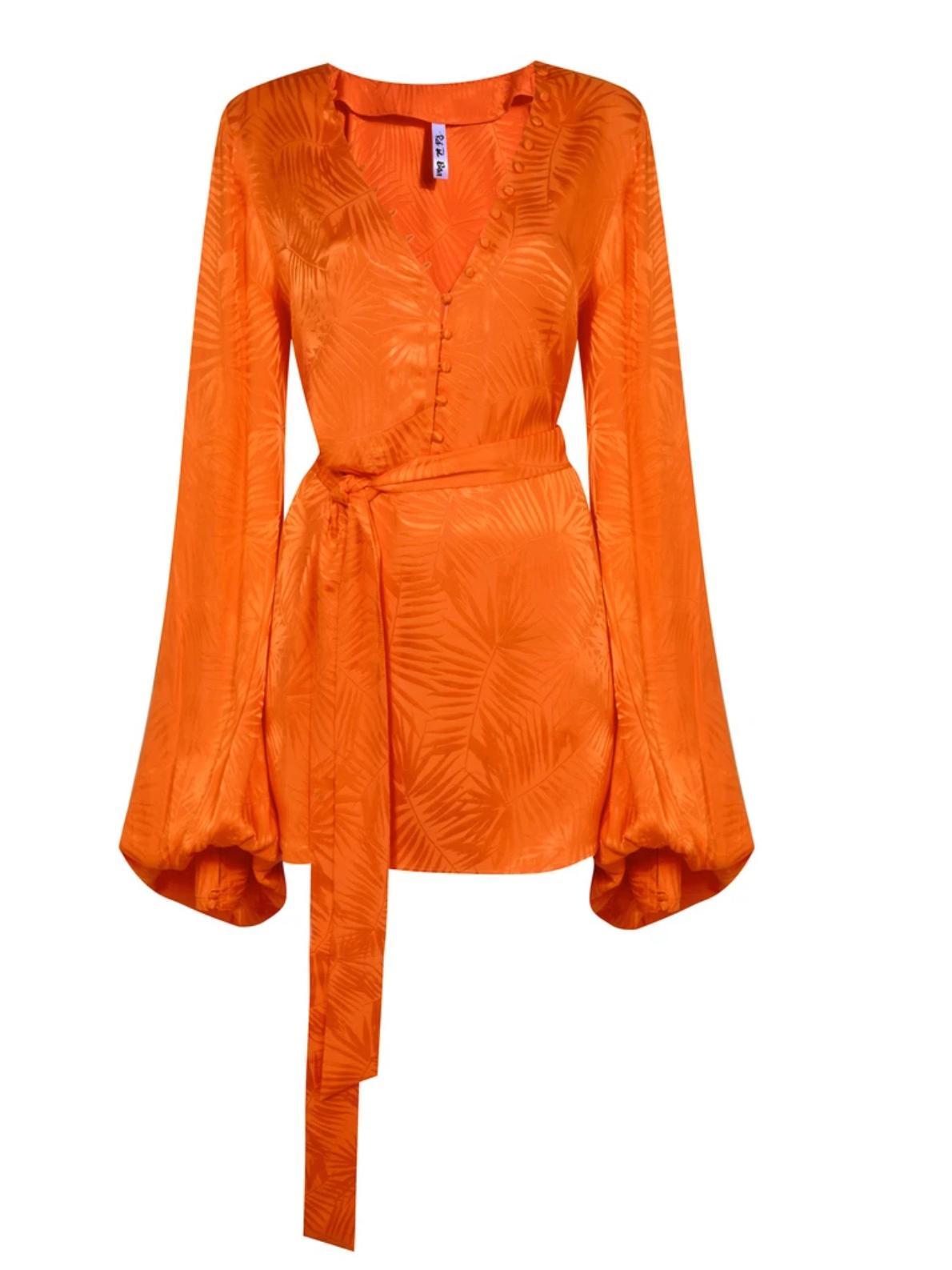 Rat and Boa Harlequin Dress Orange Size 8 - Image 4
