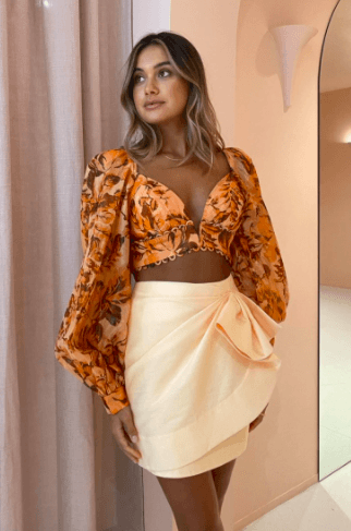 Acler Chance Top Print Size 8 for rent on The Volte - main image