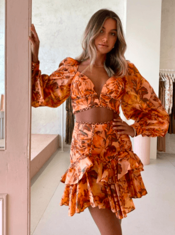 Acler Chance Top Print Size 8 for rent on The Volte - main image