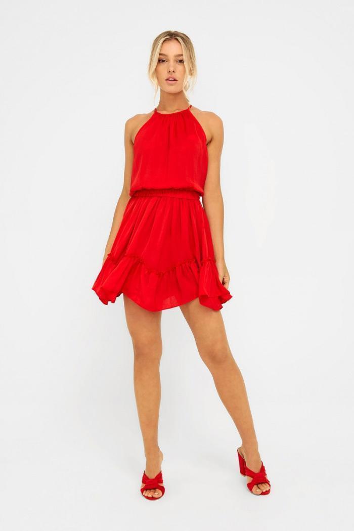 Sheike Mini Neptune Dress Red Size 8 - Image 1