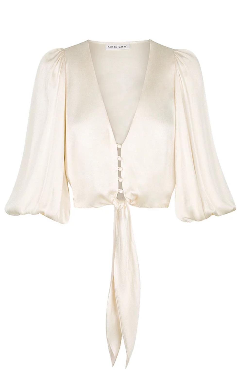 Shona Joy La Lune Tue Front Blouse Size 8 - Image 1