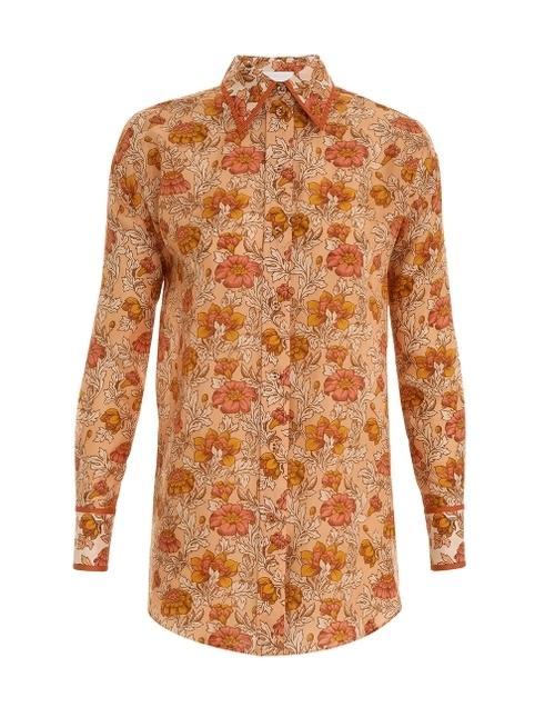 Zimmermann Andie Relaxed Shirt Almond Floral Size 1 / AU 10 - Image 5