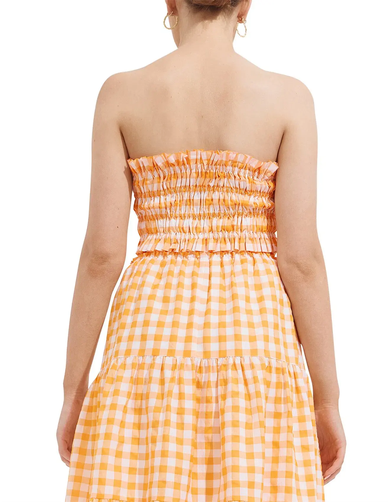 Steele Paradise Crop and Erika Skirt Set Papaya Check Print Size 10 - Image 3