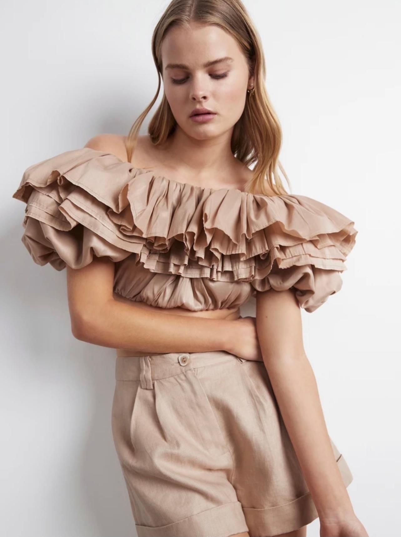 Aje Allure Bubble Top Nude Size 8 - Image 2