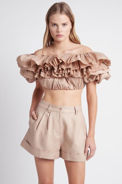 Aje Allure Bubble Top Nude Size 8 - Image 3