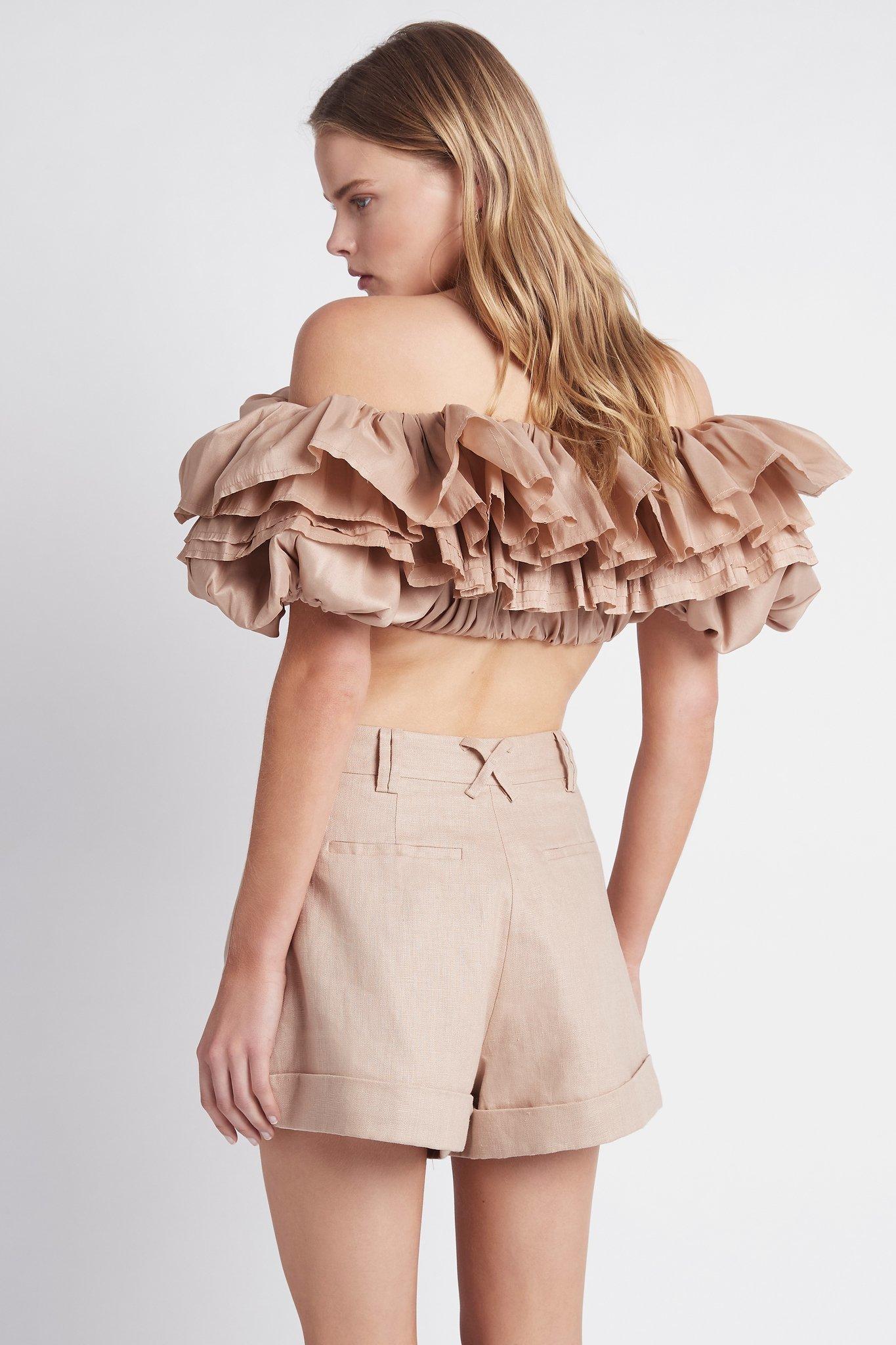 Aje Allure Bubble Top Nude Size 8 - Image 5