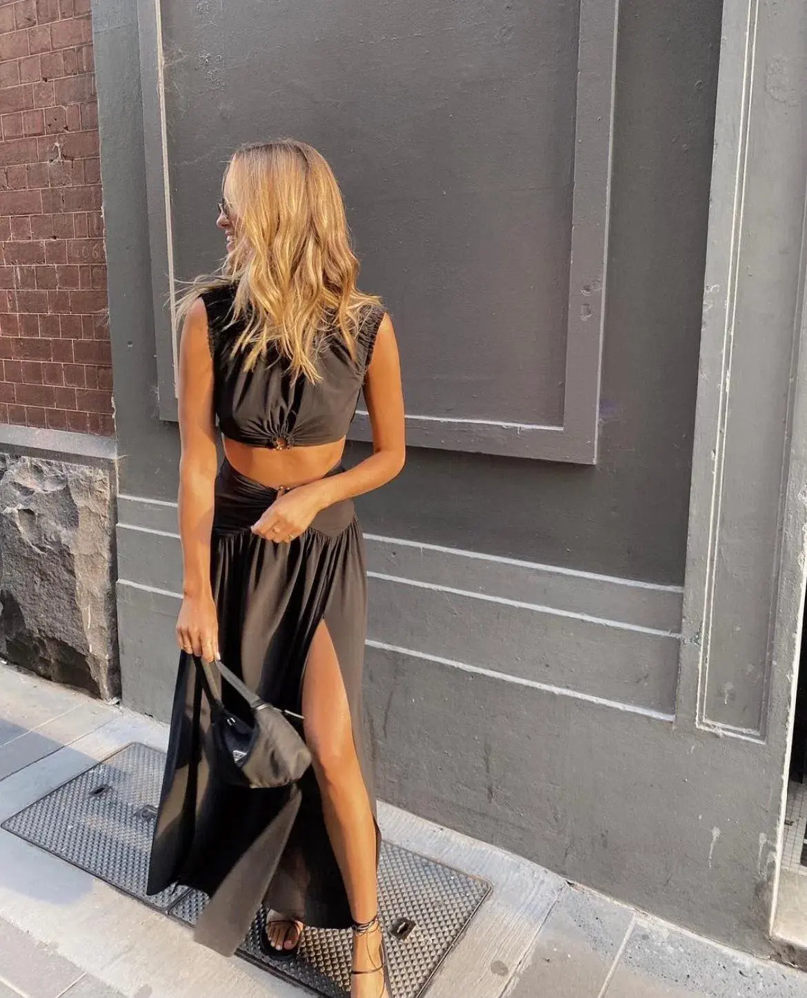 Bec & Bridge Minx Top and Maxi Skirt Set Black Size 8 - Image 3