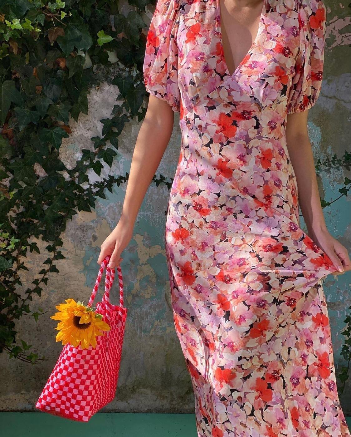 Ruby Aimee Silk Dress Floral Size 8 / S - Image 2