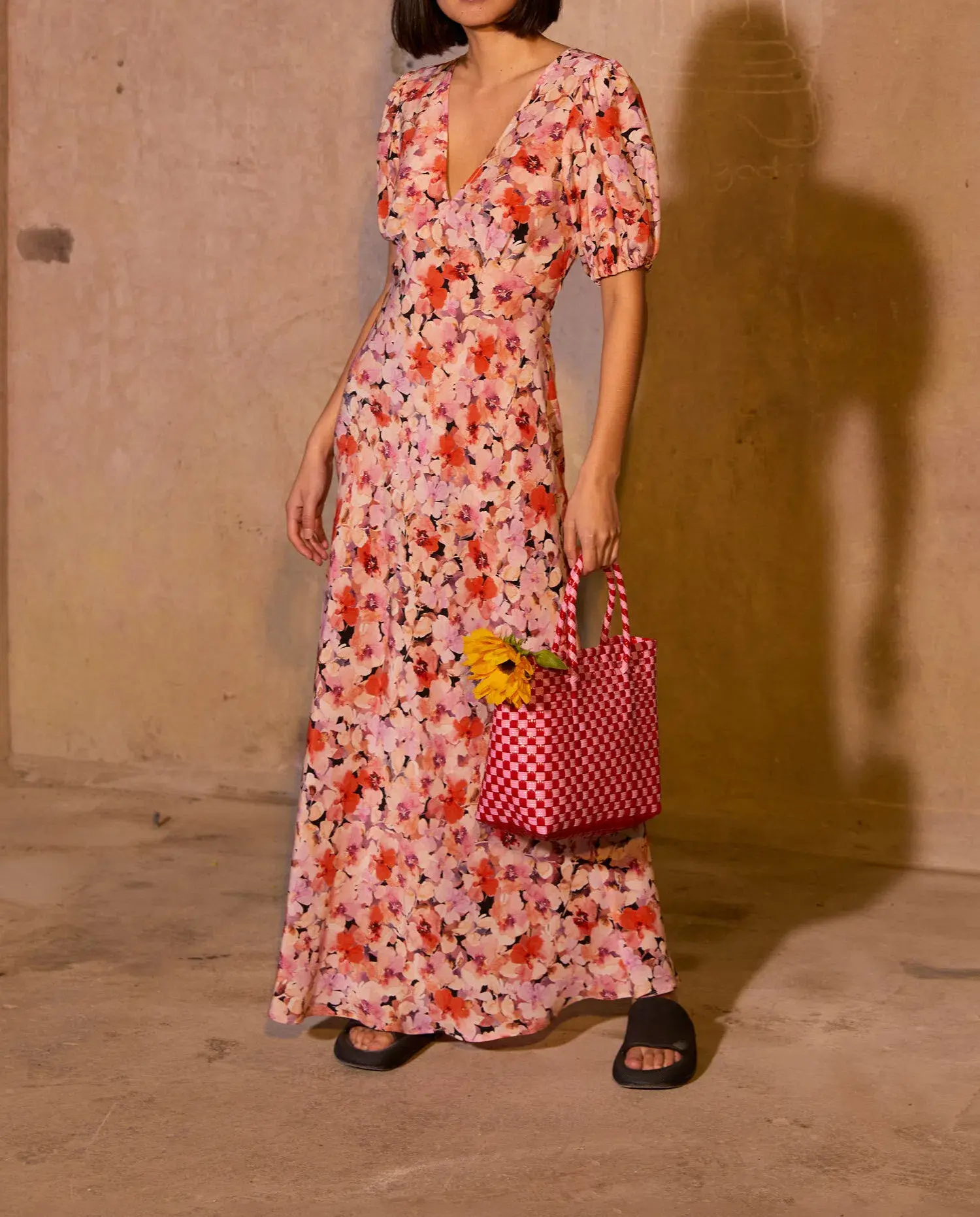 Ruby Aimee Silk Dress Floral Size 8 / S - Image 1