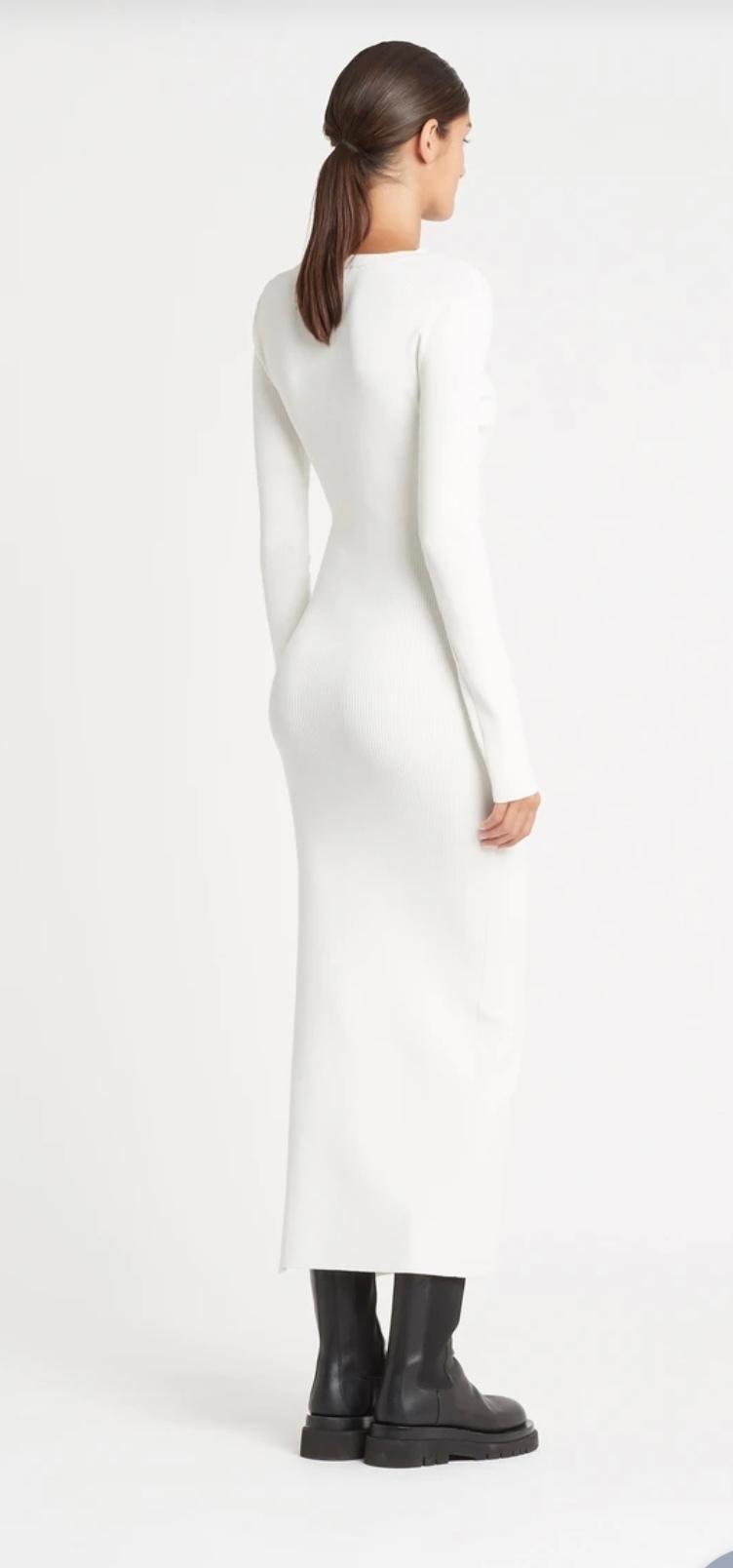 Sir The Label Celena Draped Dress Midi White | AU 6 - Image 2
