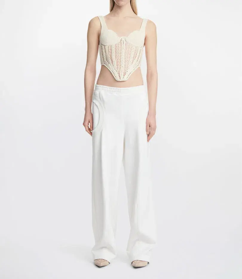 Dion lee Crochet Corset Top Cream Size 8 - Image 1