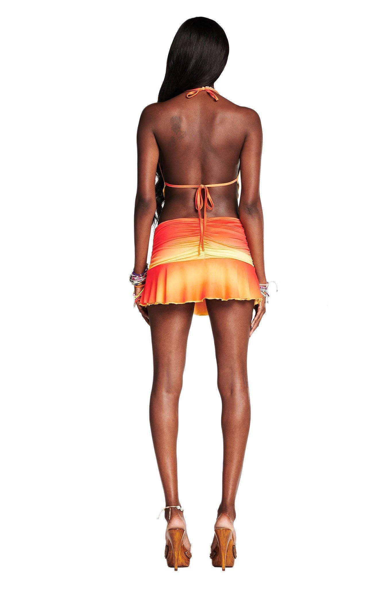 I. AM. GIA Circe Crop Top & Skirt Set Print Size S - Image 4
