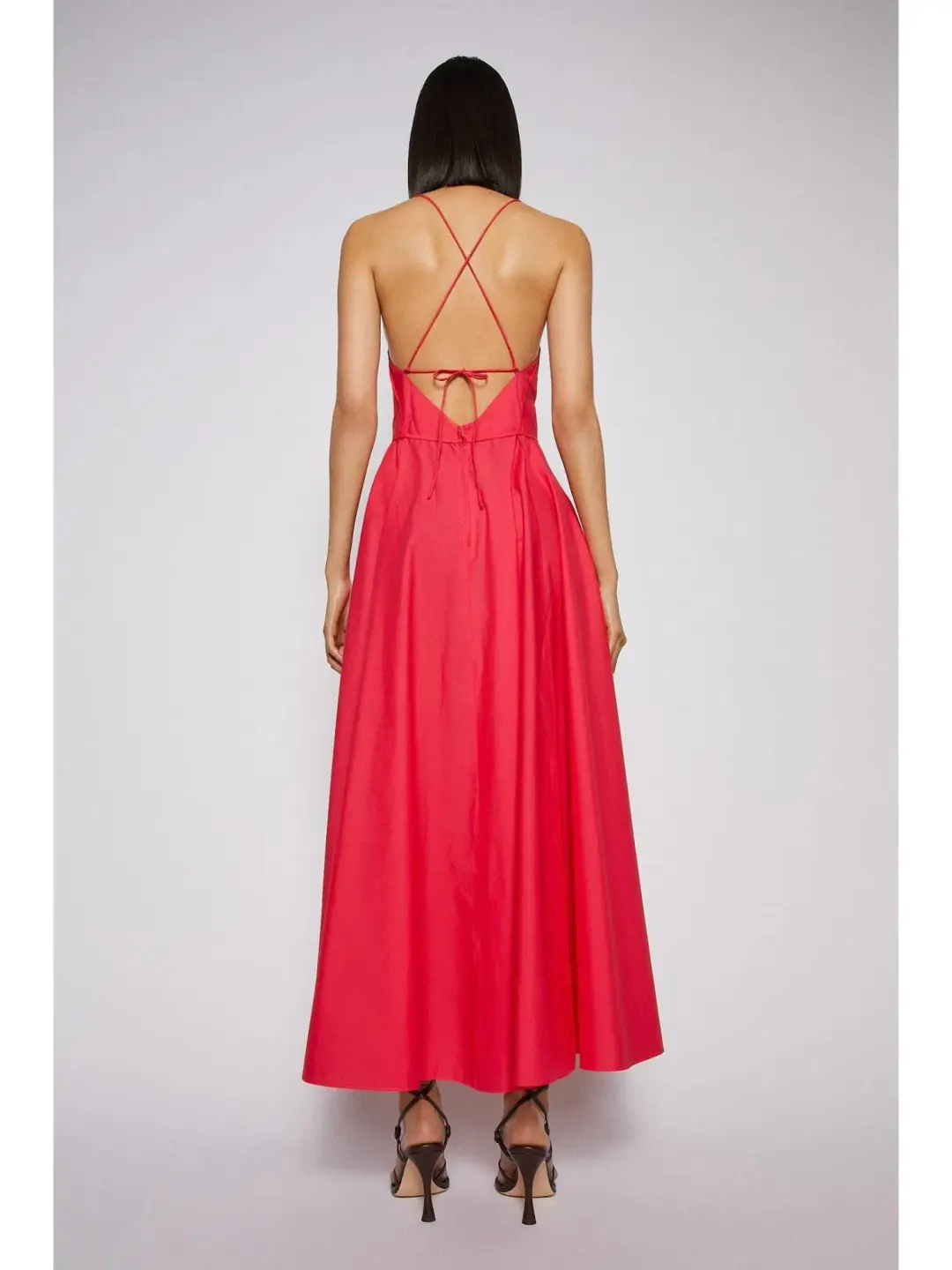 Scanlan Theodore Parachute Cotton Strappy Dress Fuchsia Size AU 10 for rent on The Volte - main image