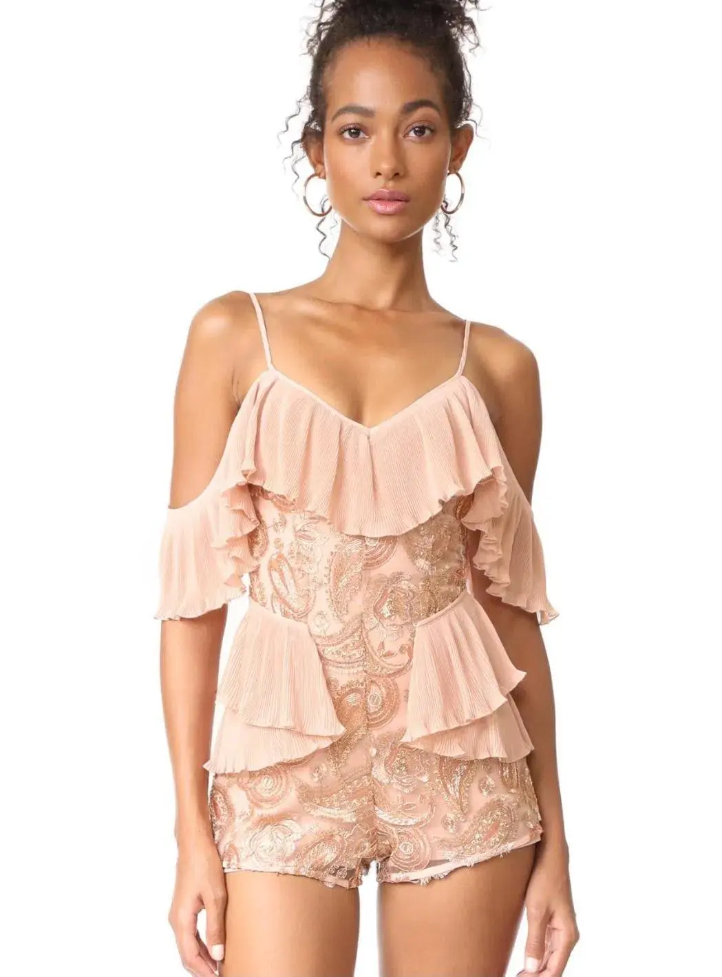 Alice McCall Synthetic Let’s Get Loud Romper Rose Gold Size 4  - Image 2