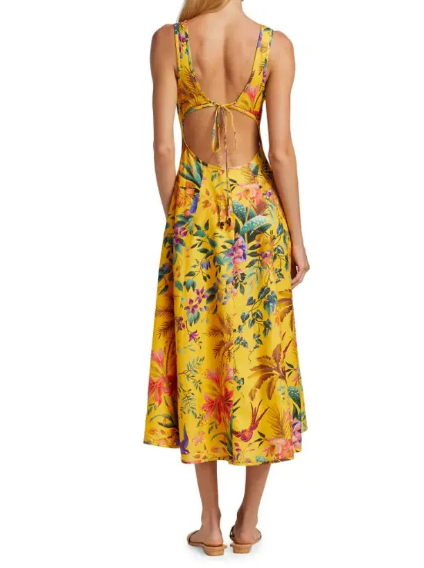Zimmerman Tropicana Midi in Mango (size 3) for rent on The Volte - main image