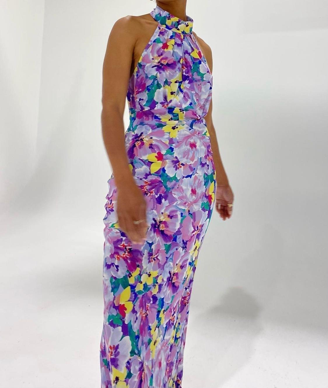 RUBY GIGI SILK HALTER DRESS SIZE 8 - Image 6