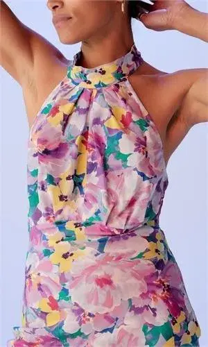 RUBY GIGI SILK HALTER DRESS SIZE 8 - Image 11
