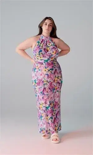 RUBY GIGI SILK HALTER DRESS SIZE 8 - Image 9