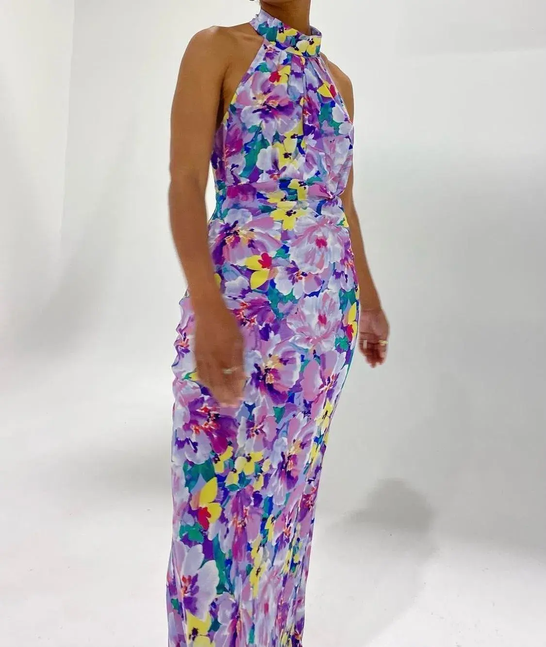RUBY GIGI SILK HALTER DRESS SIZE 8 - Image 12