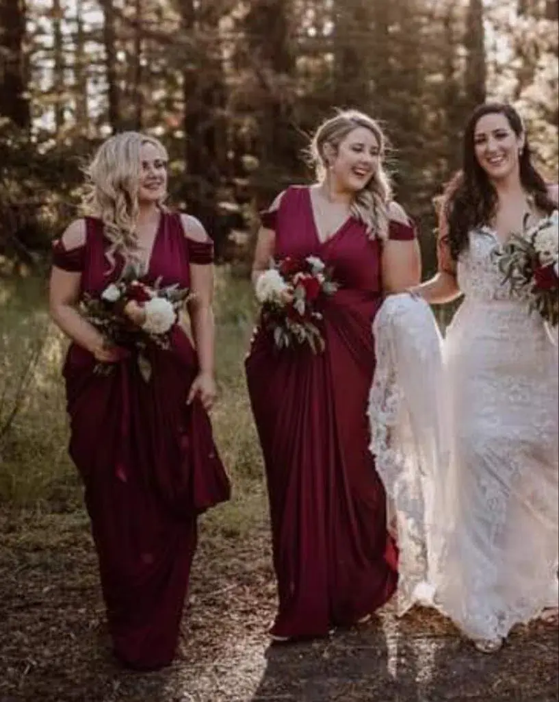 Pia Gladys Perey dress in red wine colour sz 16 (1 of 2) for rent on The Volte - main image