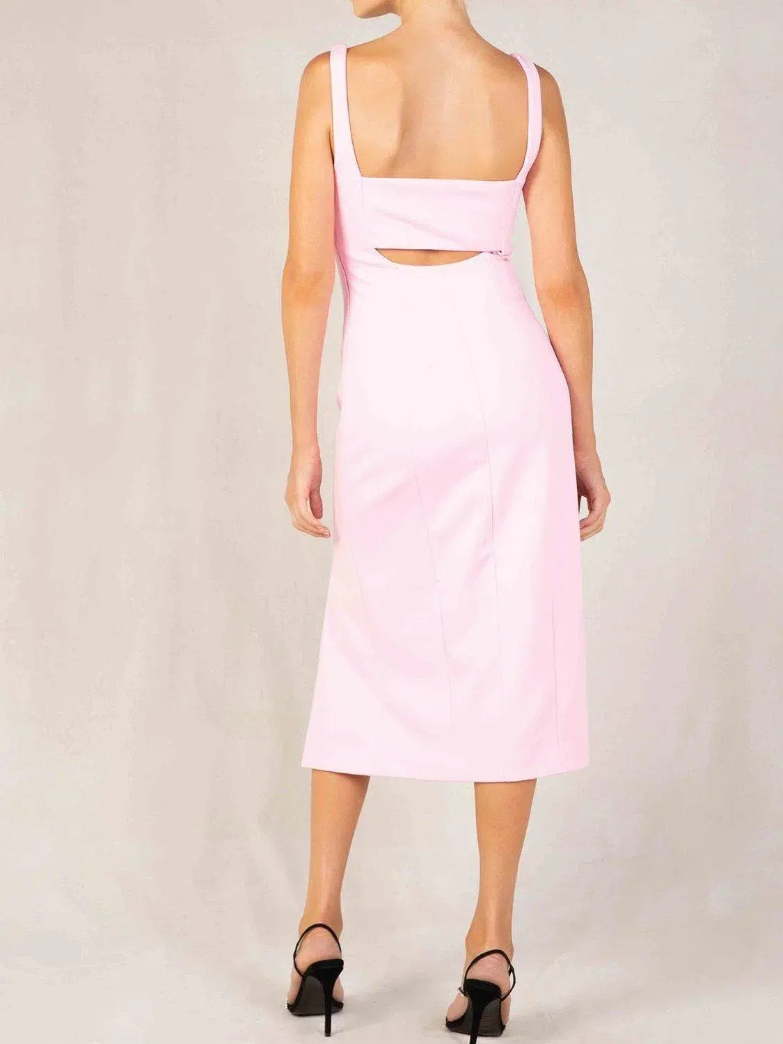 MISHA Simonetta Midi Dress Pink Size 8 - Image 5
