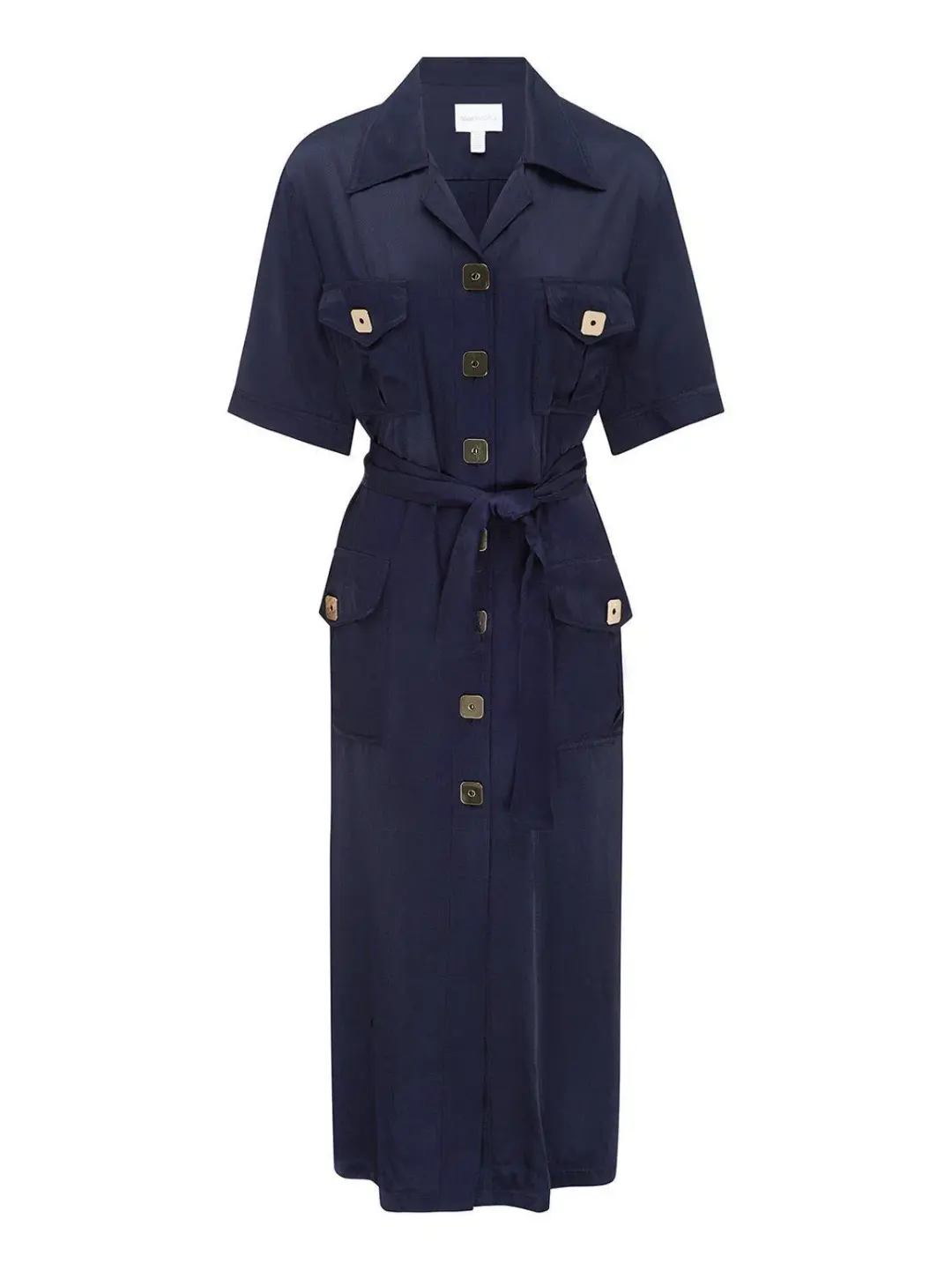 ALICE MCCALL NAVY PALOMA MIDI DRESS - SIZE 6 AU/2 US (RRP $425) for rent on The Volte - main image
