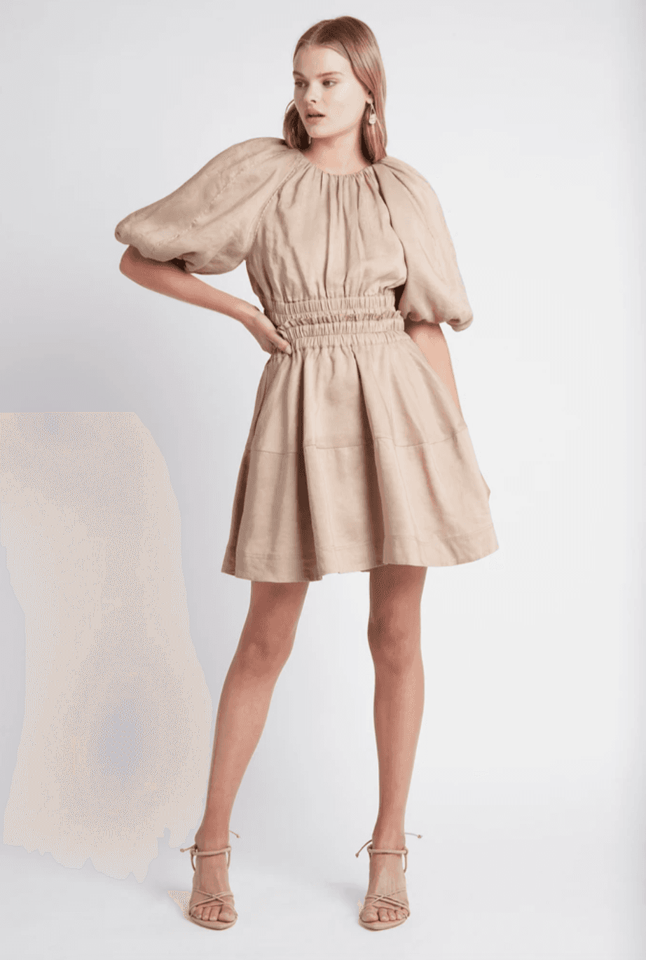 Aje Solitude Cutout Mini Dress Beige Size 10 - Image 2
