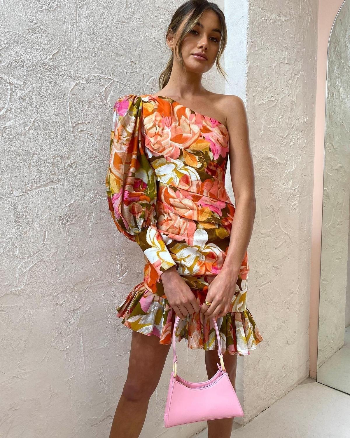 Acler Lawson Dress in Pink Bouquet Size 6 - Image 3