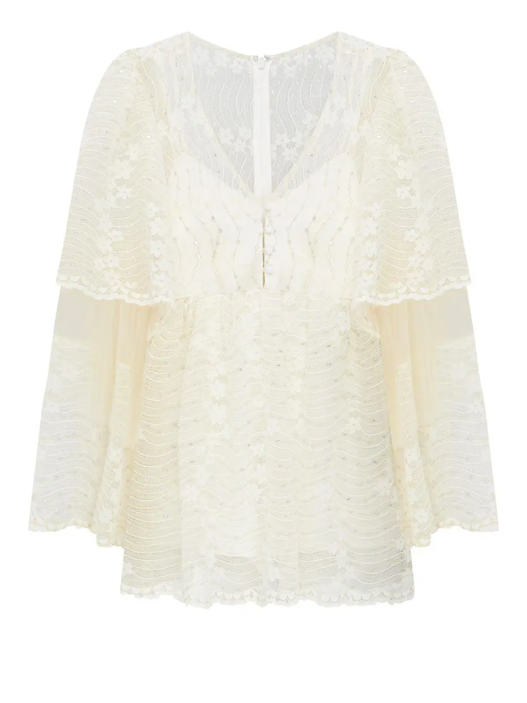 ALICE MCCALL CREME MOONSTRUCK MINI DRESS - SIZE 12 AU/8 US (RRP $395) for rent on The Volte - main image