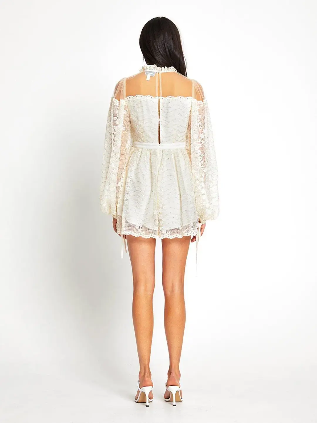 ALICE MCCALL CREME MOONSTRUCK PLAYSUIT - SIZE 10 AU/6 US (RRP $395) for rent on The Volte - main image