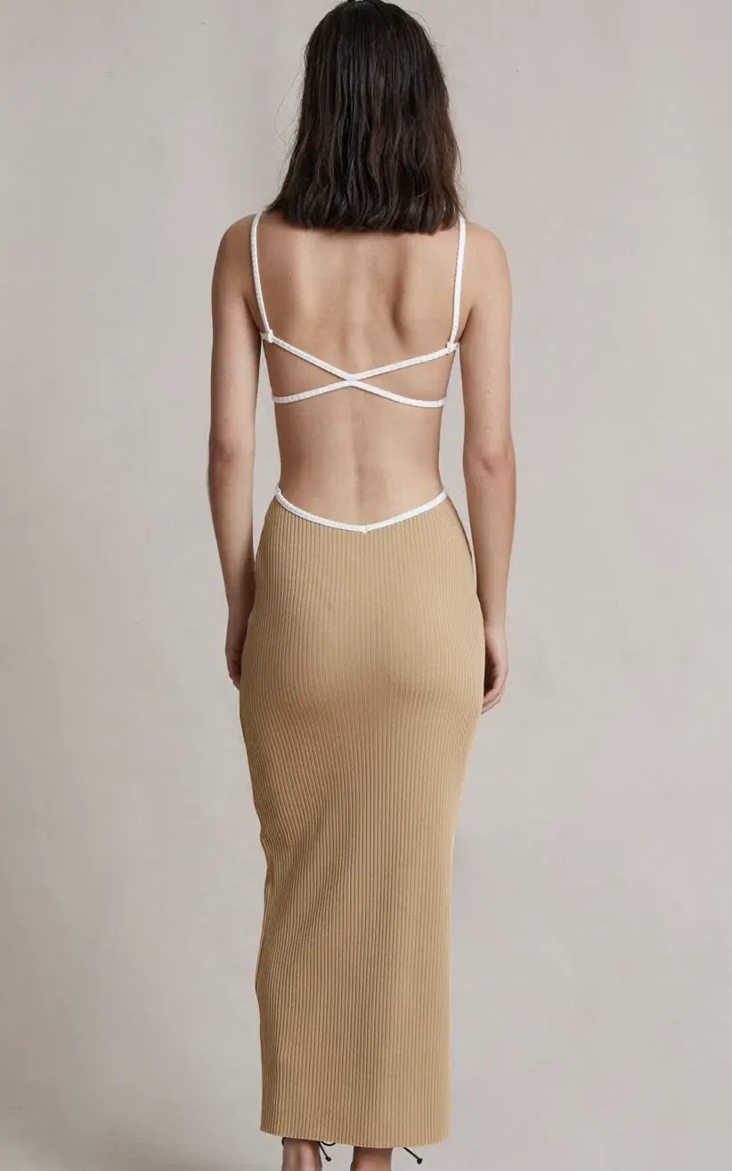 Bec & Bridge Coyote Midi Dress in Camel - Size 6 - Image 8