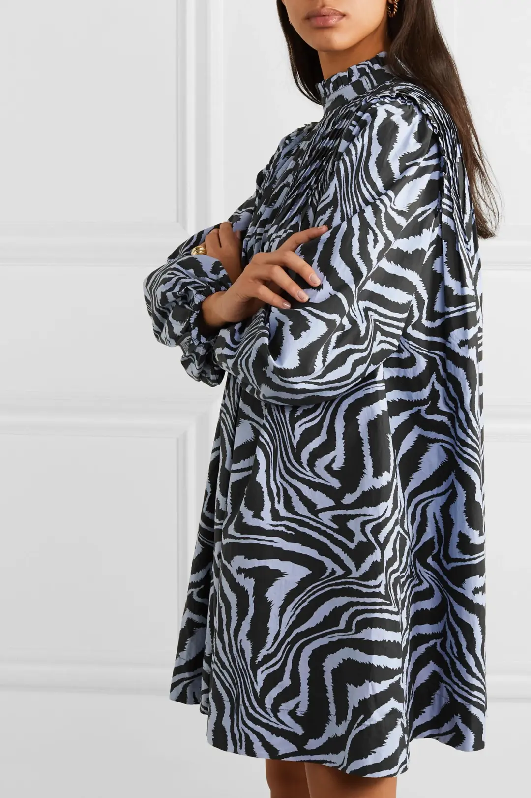 Ganni poplin dress for rent on The Volte - main image