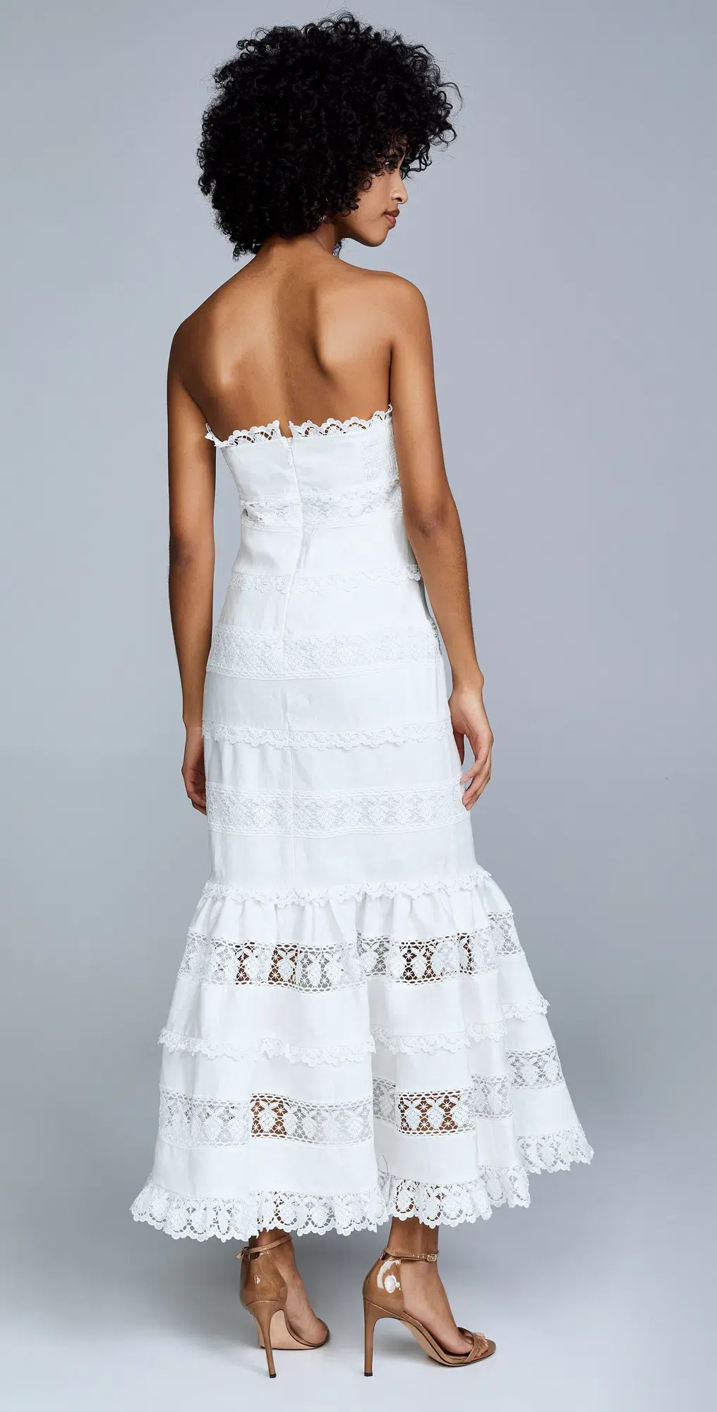 Zimmermann Wayfarer Strapless Midi Dress Ivory Size 0 / AU 8 - Image 4